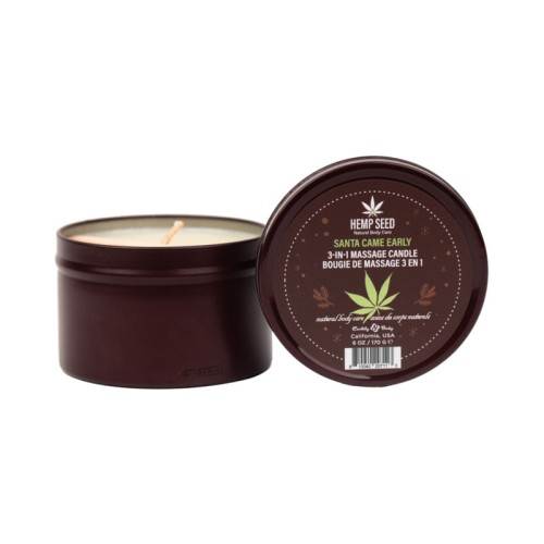 Earthly Body Hemp Seed Holiday 3-in-1 Massage Candle