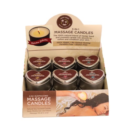 Hemp Seed Valentine 3-in-1 Massage Candle Display