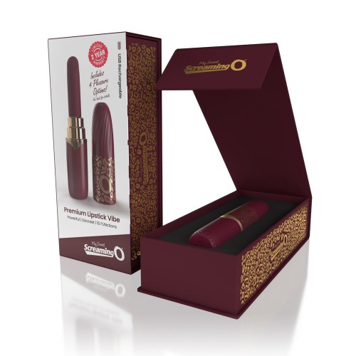 Screaming O My Secret Premium Rechargeable Vibrating Lipstick Merlot