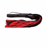 Rouge Suede Flogger with Leather Handle for Exciting Play