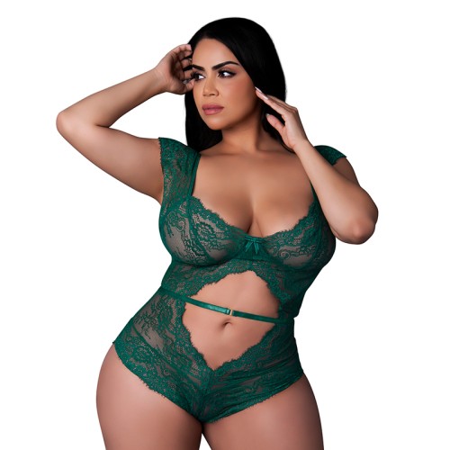 Magic Silk Evermore Cutout Romper for Plus Size Elegance