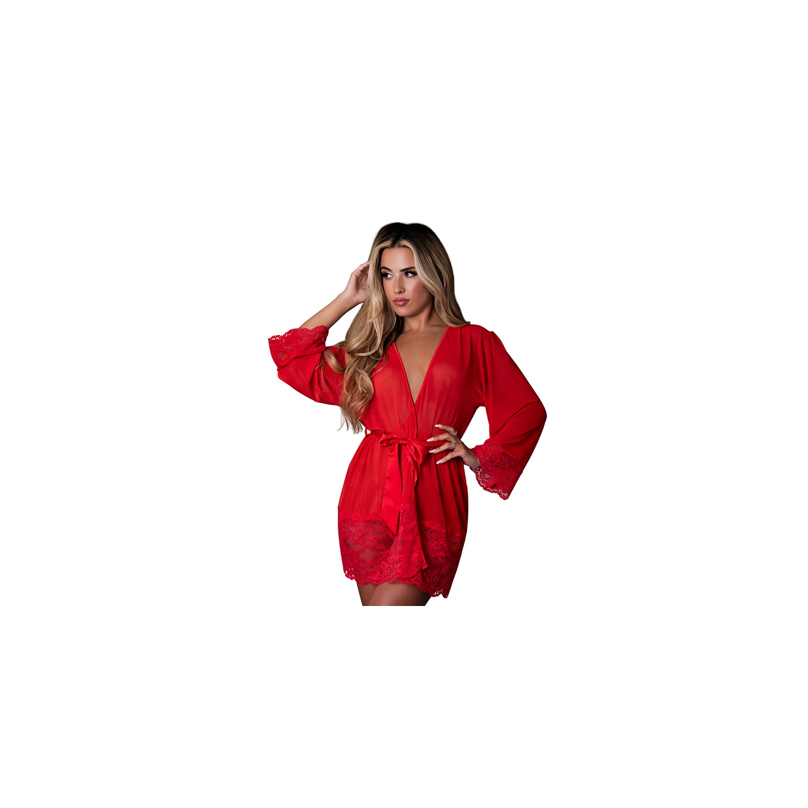 Magic Silk Sugar High Red Robe S/M