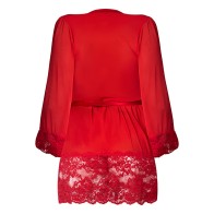 Sugar High 3/4 Sleeve Robe in Red