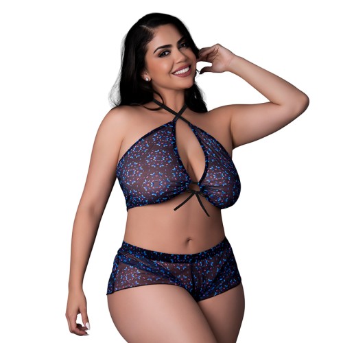 Magic Silk Hazy Dayz Butterfly Print Set Queen Size