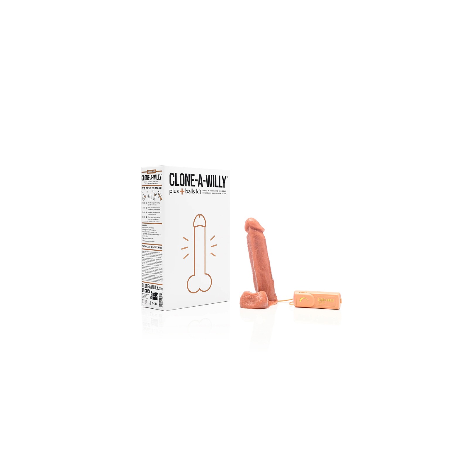 Clone-A-Willy Plus with Balls Medium Skin Tone