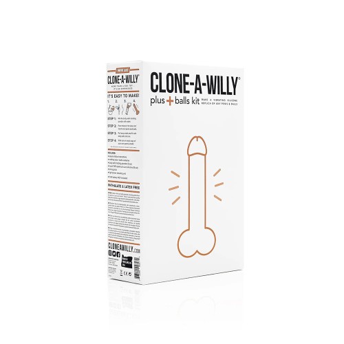 Clone-A-Willy Plus con Testículos Tono de Piel Medio