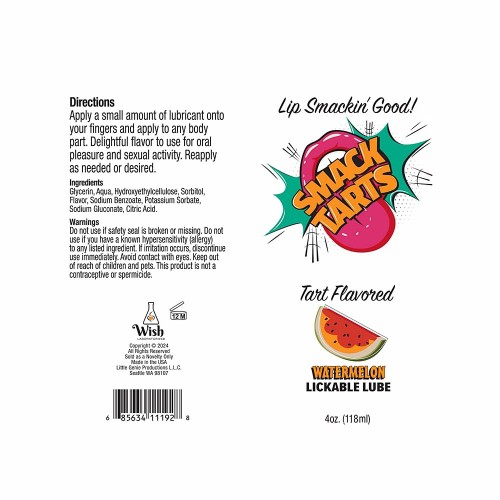 Lubricante Lickable Sour Watermelon Smack Tarts