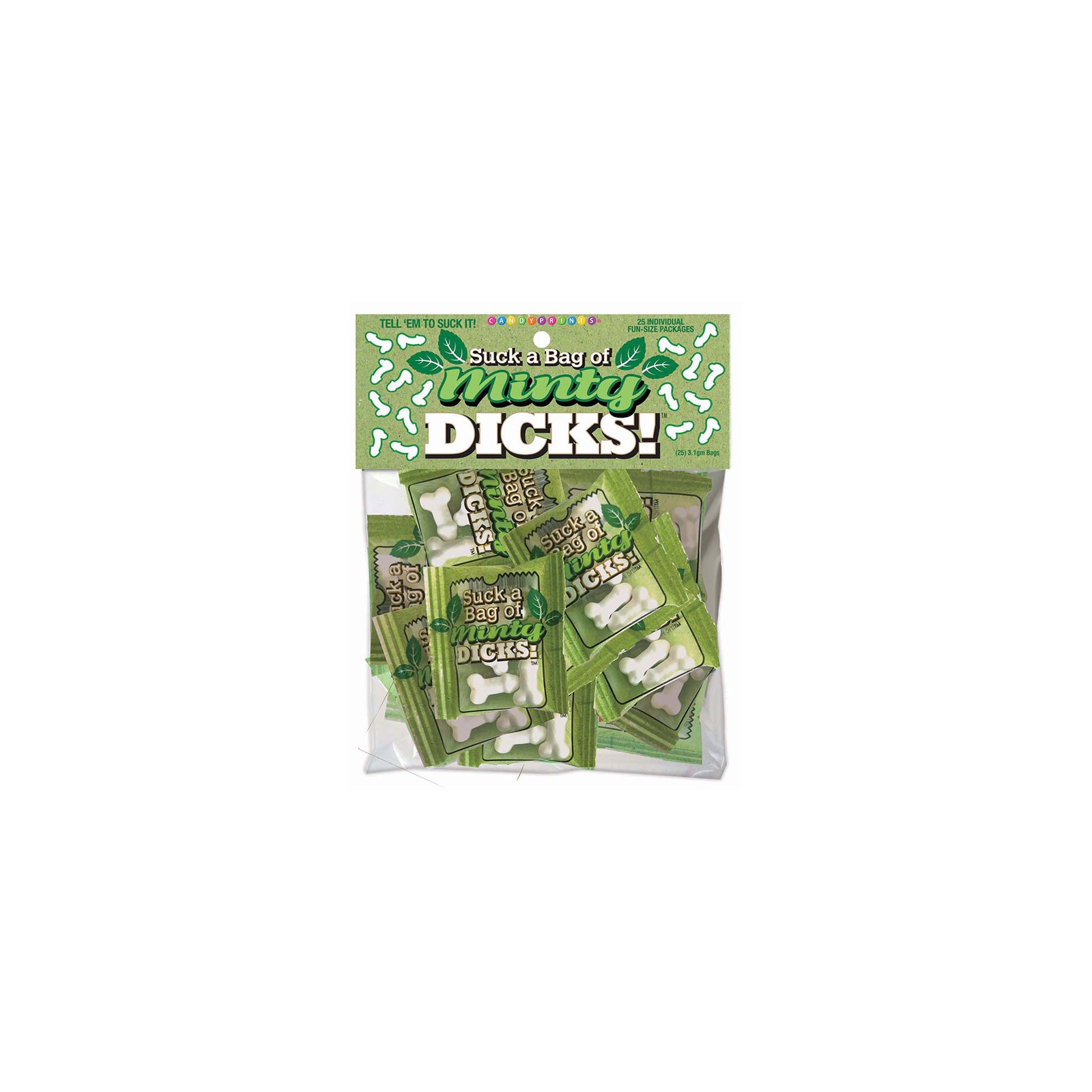 Bolso de 25 Piezas de Suck a Bag of Minty Dicks