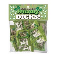 Bolso de 25 Piezas de Suck a Bag of Minty Dicks