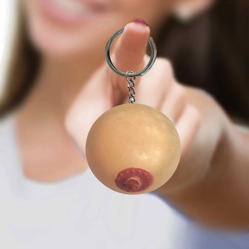 Super Fun Key Chain One Squishy Boob