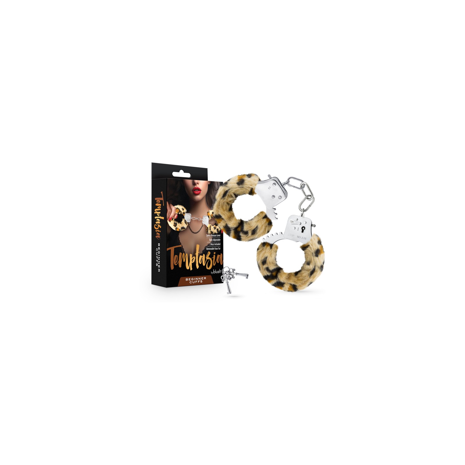 Temptasia Adjustable Beginner Cuffs Leopard