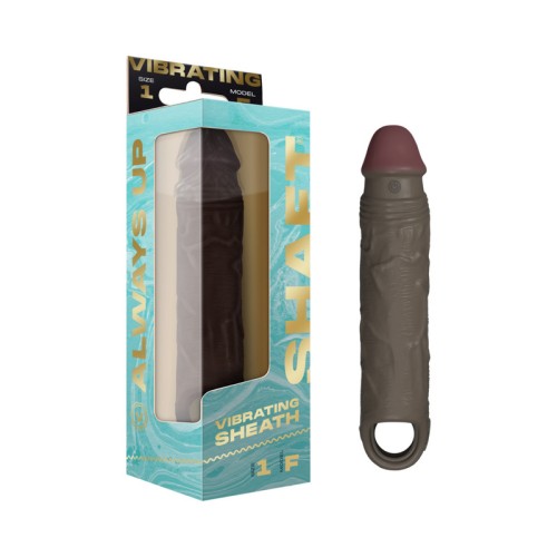 Shaft Vibrating Model F Silicone Dildo Mahogany