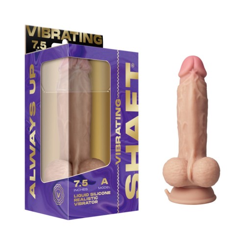 Shaft Vibrating Model A Dual Density Silicone Dildo 7.5 in