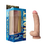 Shaft Vibrating Model C: 9.5 in. Dual Density Silicone Dildo