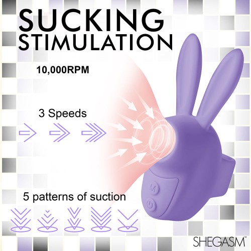 Shegasm Sucky Bunny Clit Stimulator Purple