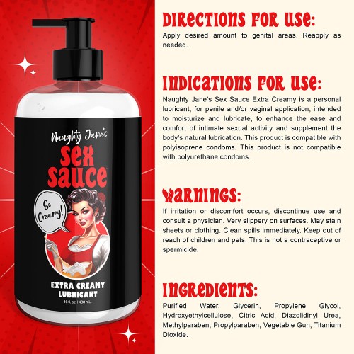 Naughty Jane's Creamy Lubricant for Smooth Pleasure