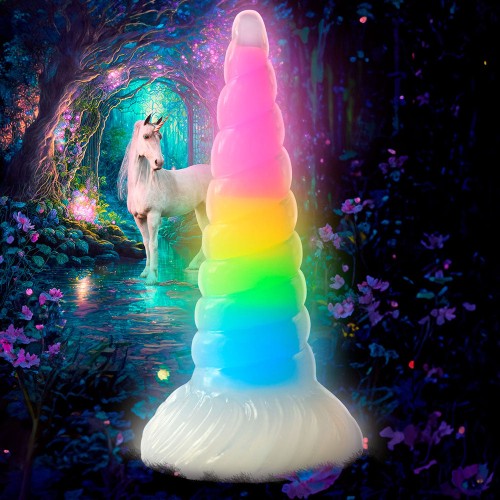 Creature Cocks Uni-Glow Glow-in-the-Dark Rainbow Dildo