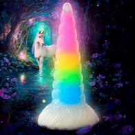 Creature Cocks Uni-Glow Glow-in-the-Dark Rainbow Dildo