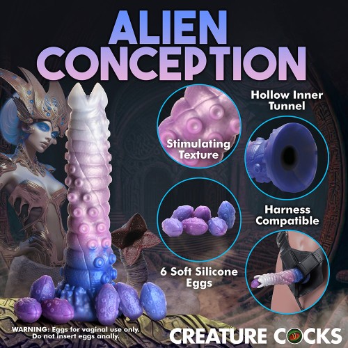 Dildo Ovipositor Tenta-Queen de Creature Cocks con Huevos