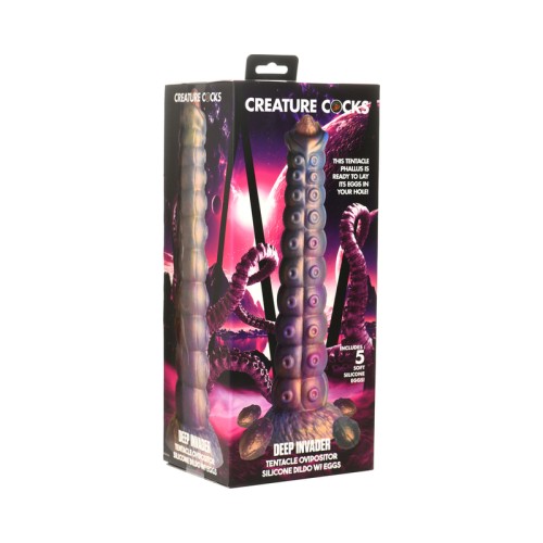 Creature Cocks Deep Invader Tentacle Ovipositor Dildo with Eggs