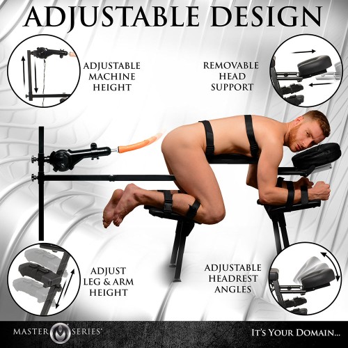 Banco de Obediencia con Máquina Sexual Desmontable Master Series