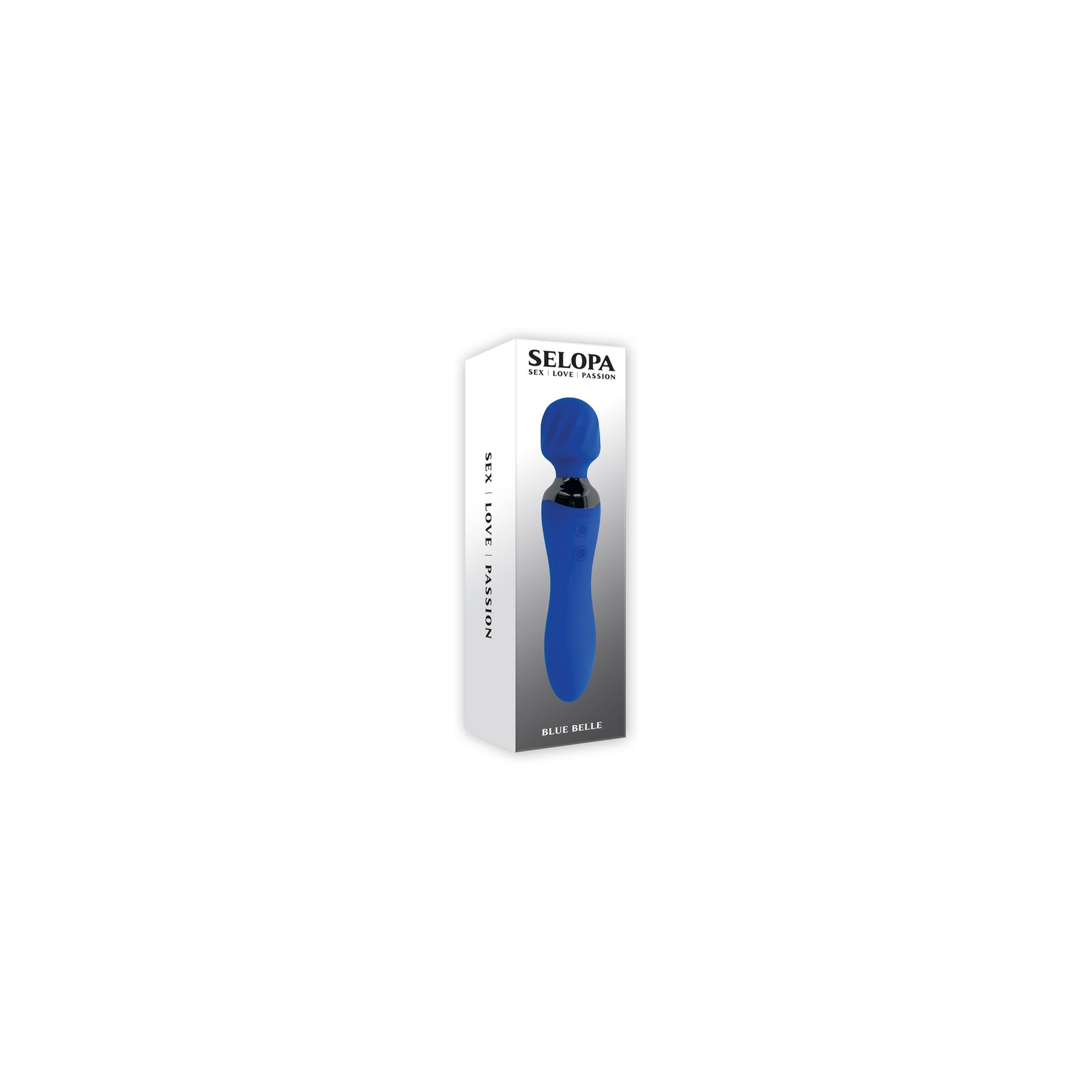 Selopa Blue Belle Dual-Ended Wand Vibrator Rechargeable Silicone