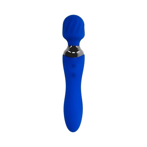 Vibrador de Varita Doble Recargable Selopa Blue Belle de Silicona