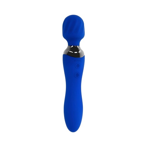 Vibrador de Varita Doble Recargable Selopa Blue Belle de Silicona