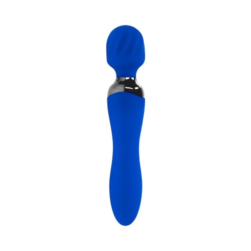 Vibrador de Varita Doble Recargable Selopa Blue Belle de Silicona