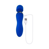 Selopa Blue Belle Dual-Ended Wand Vibrator Rechargeable Silicone