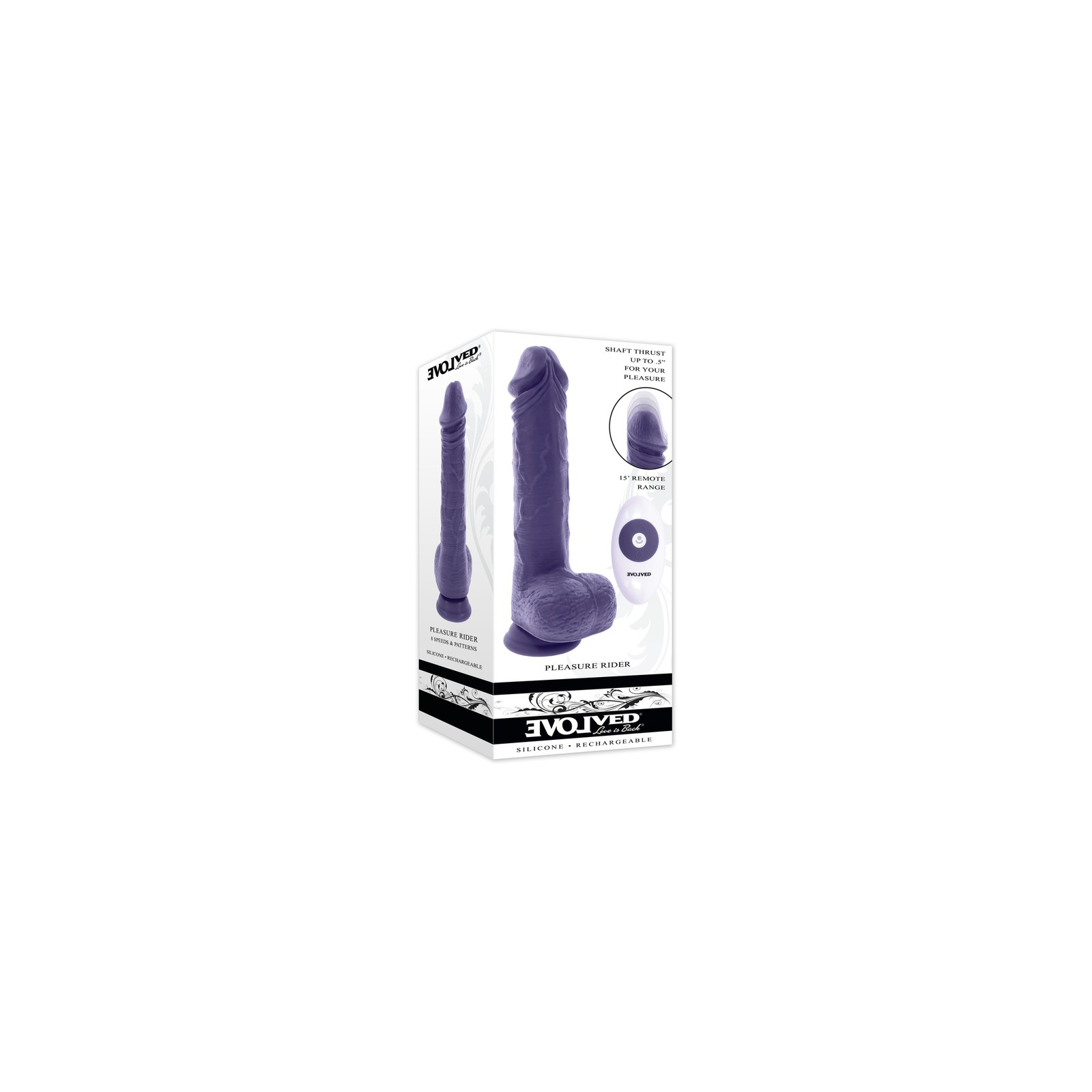 Evolved Pleasure Rider Rechargeable Dildo for Intense Pleasure