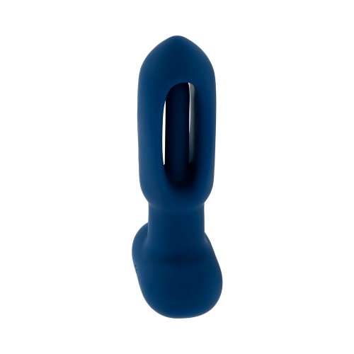 Evolved The Flapper Rechargeable Vibrator with Remote Silicone Blue