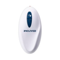 Evolved The Flapper Rechargeable Vibrator with Remote Silicone Blue