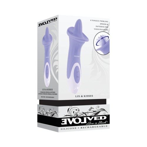 Vibrador Lingual Recargable Evolved Lix & Kisses