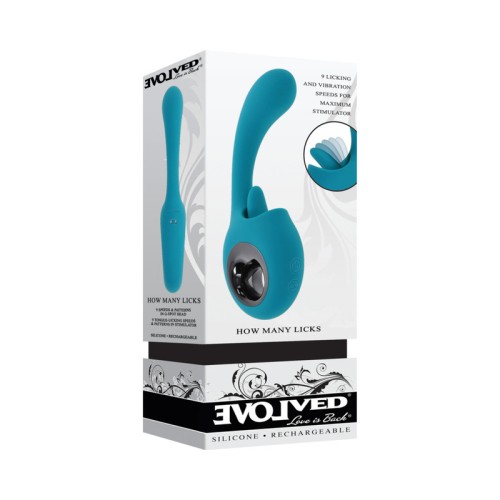 Evolved How Many Licks Vibrator Teal