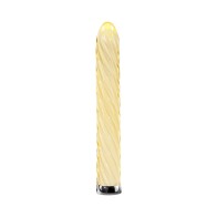 Playboy Twist Of Fate Rechargeable Glass Vibrator Yellow