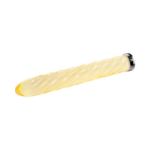 Vibrador de Cristal Recargable Playboy Twist Of Fate Amarillo