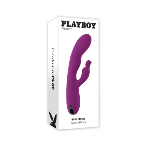 Vibrador Estimulador Doble Playboy Busy Bunny Silicona Wild Aster