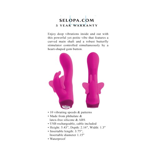 Selopa Butterfly Love Rechargeable Vibrating Dual Stimulator