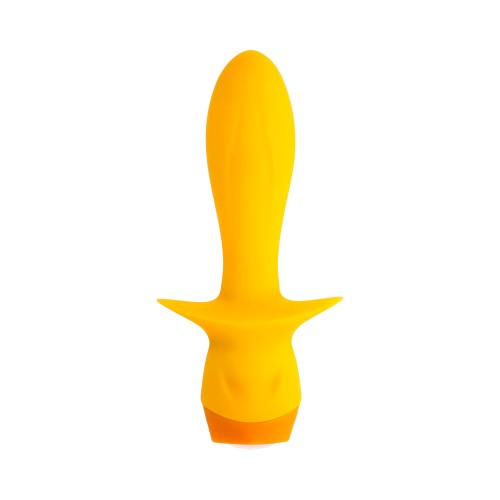 Vibrating Plug with 10 Speeds Yellow