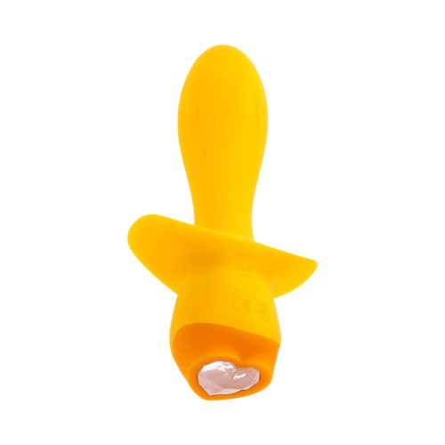 Vibrating Plug with 10 Speeds Yellow