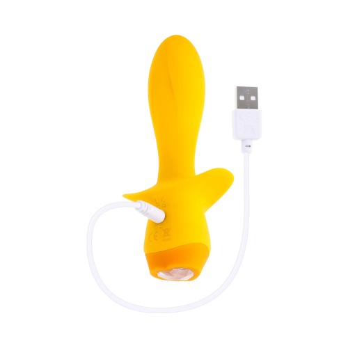 Vibrating Plug with 10 Speeds Yellow