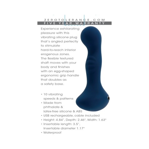 Zero Tolerance Rechargeable Prostate Vibrator for Ultimate Pleasure