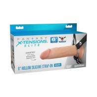 Fantasy Elite Hollow Silicone Strap-On 6 Inches