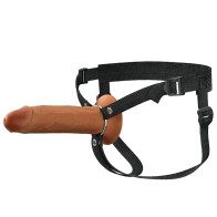 Dildo Strap-On Hueco de Silicona Elite 8 in. Marrón