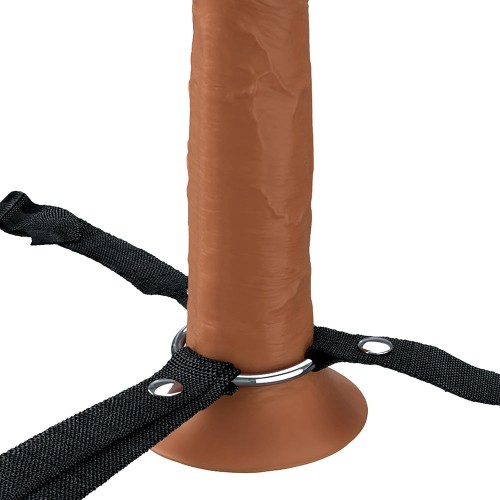 Dildo Strap-On Hueco de Silicona Elite 8 in. Marrón