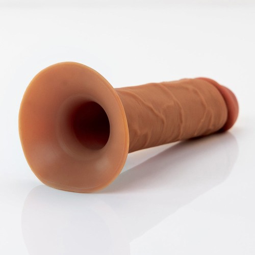 Dildo Strap-On Hueco de Silicona Elite 8 in. Marrón