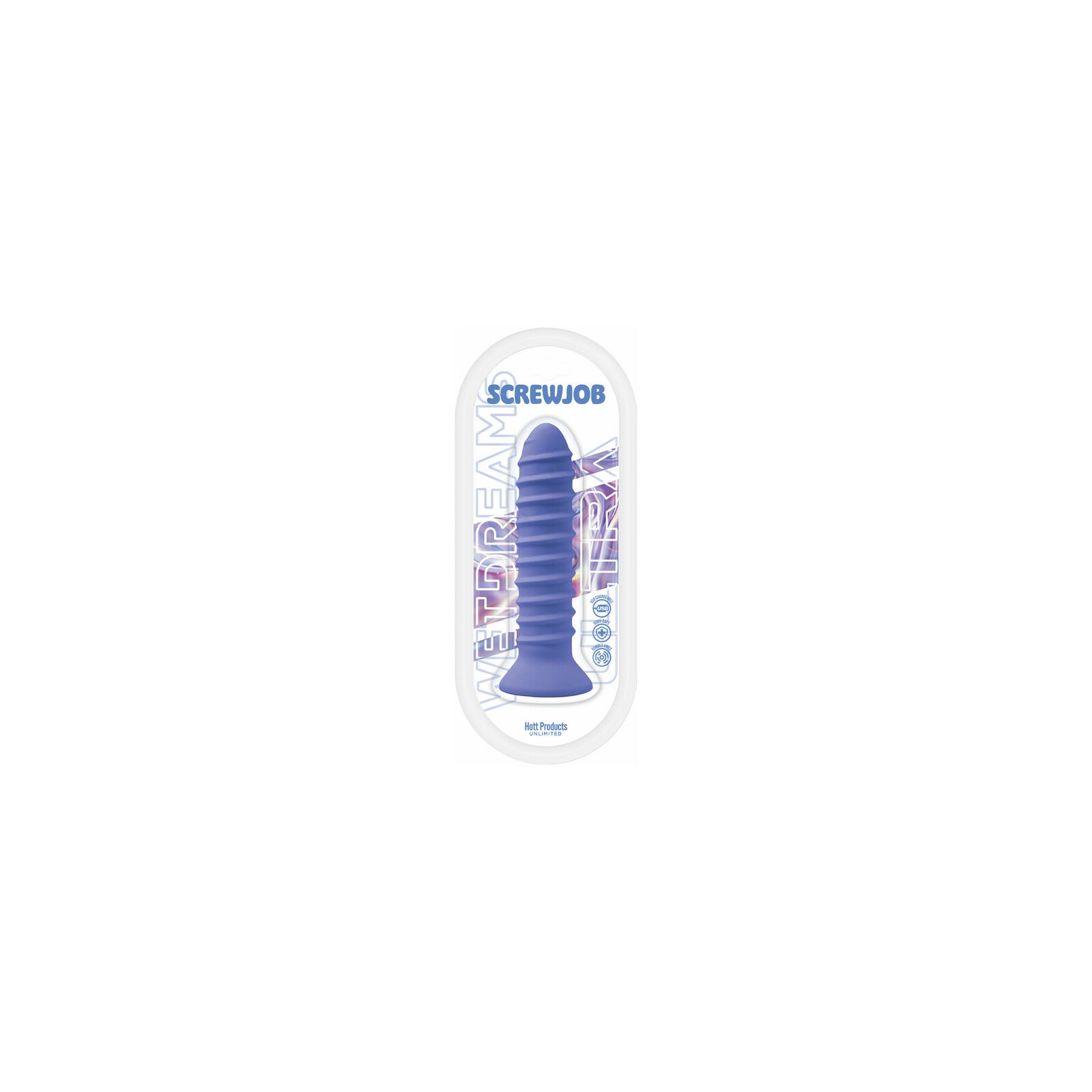 Wet Dreams Screwjob Screw Shape Vibrator Lavender Silicone