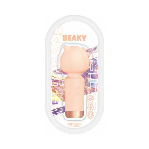 Mini Vibrador Beaky Horned de Silicona en Durazno