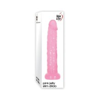 Adam & Eve Pink Jelly Slim Dildo for Versatile Play